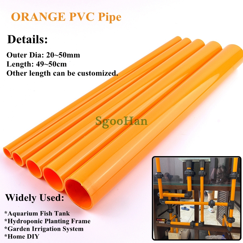 Planted Aquarium Youtube - 2pcs Orange OD 20~50mm PVC Pipe