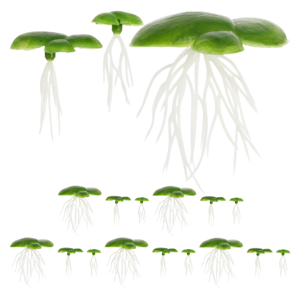 Aquarium Plant Roots - 6Pack Artificial Floating Duckweed Plants High