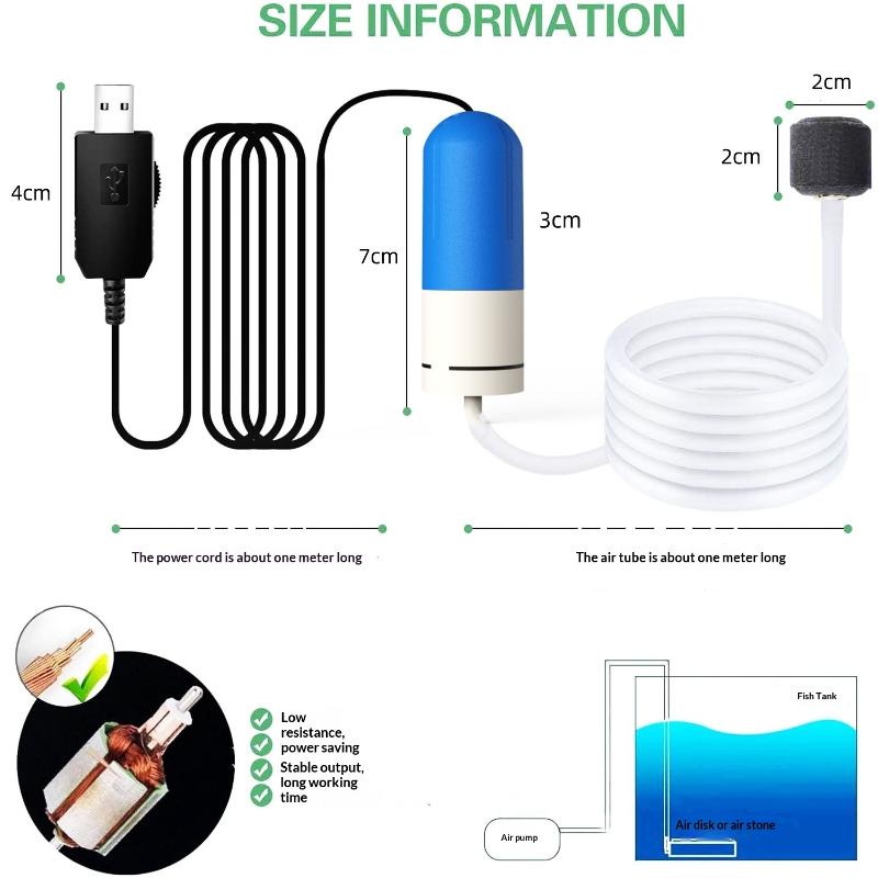 Small Fish Tank Air Pump Energ - огляд і ціна Aquarium Lily Pipe