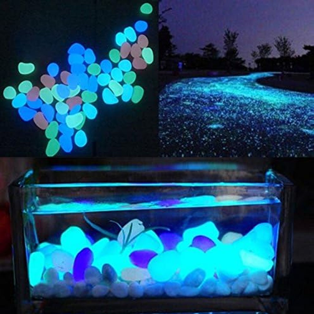 Fish Tank Rocks Glow Blue Pebb - огляд і ціна Aquarium Plant Original