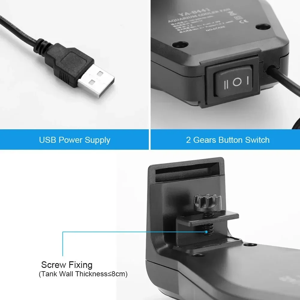 USB Aquarium Cooling Fan with  - огляд і ціна Aquarium Plant Nursery