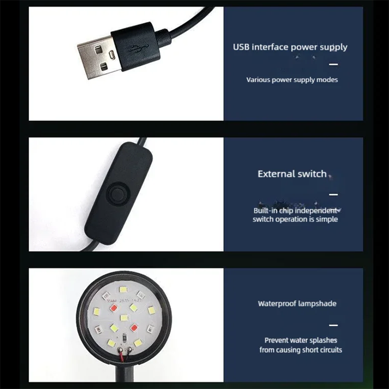 USB LED Fish Tank Clip Lamp Hi - огляд і ціна Aquarium Plant Nursery